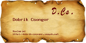 Dobrik Csongor névjegykártya
