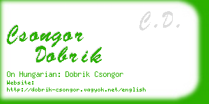 csongor dobrik business card